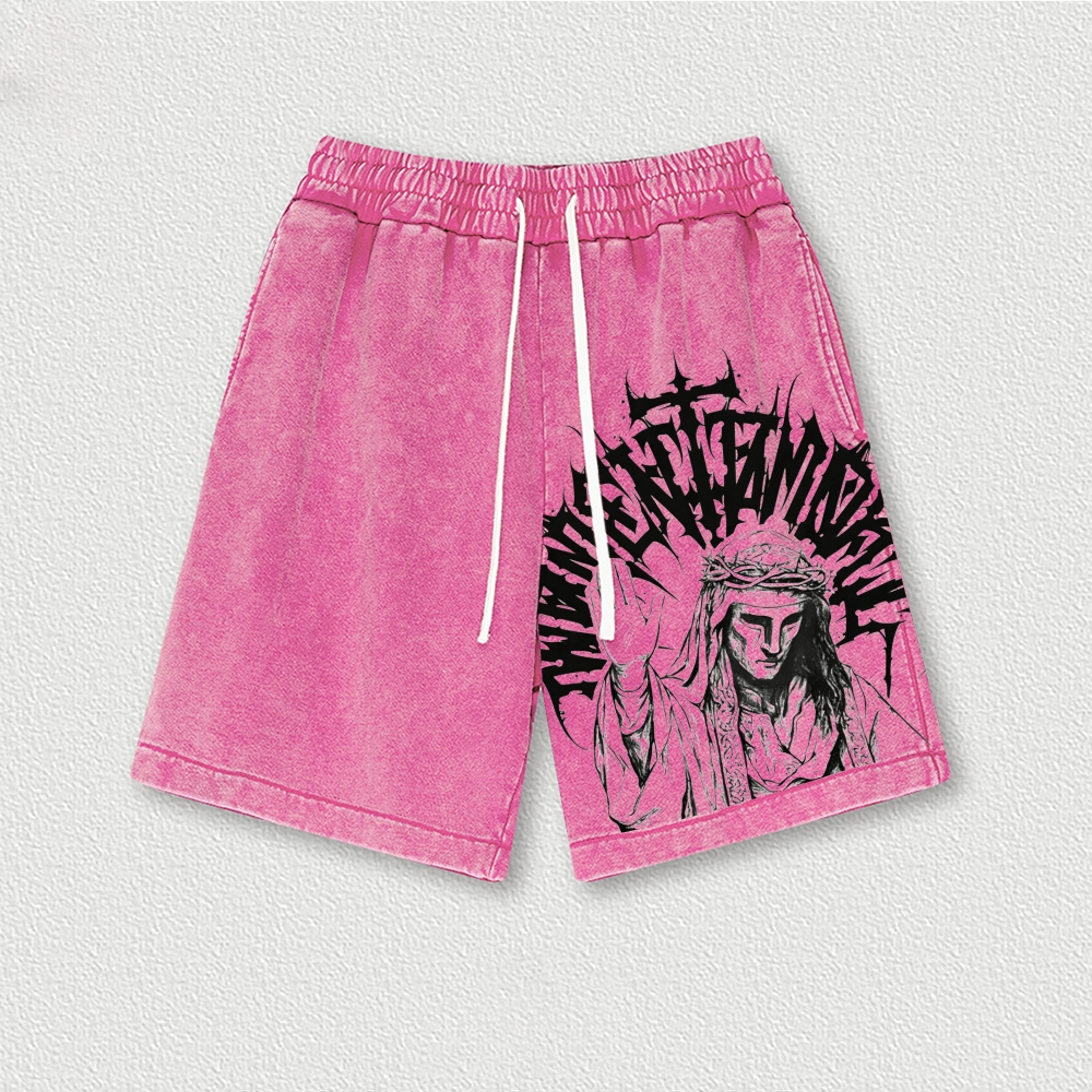 King Baldwin IV Washed Vintage Shorts 2601014914-Limited Sale