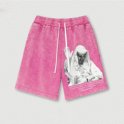 King Baldwin IV Washed Vintage Shorts 2601014921-Limited Sale