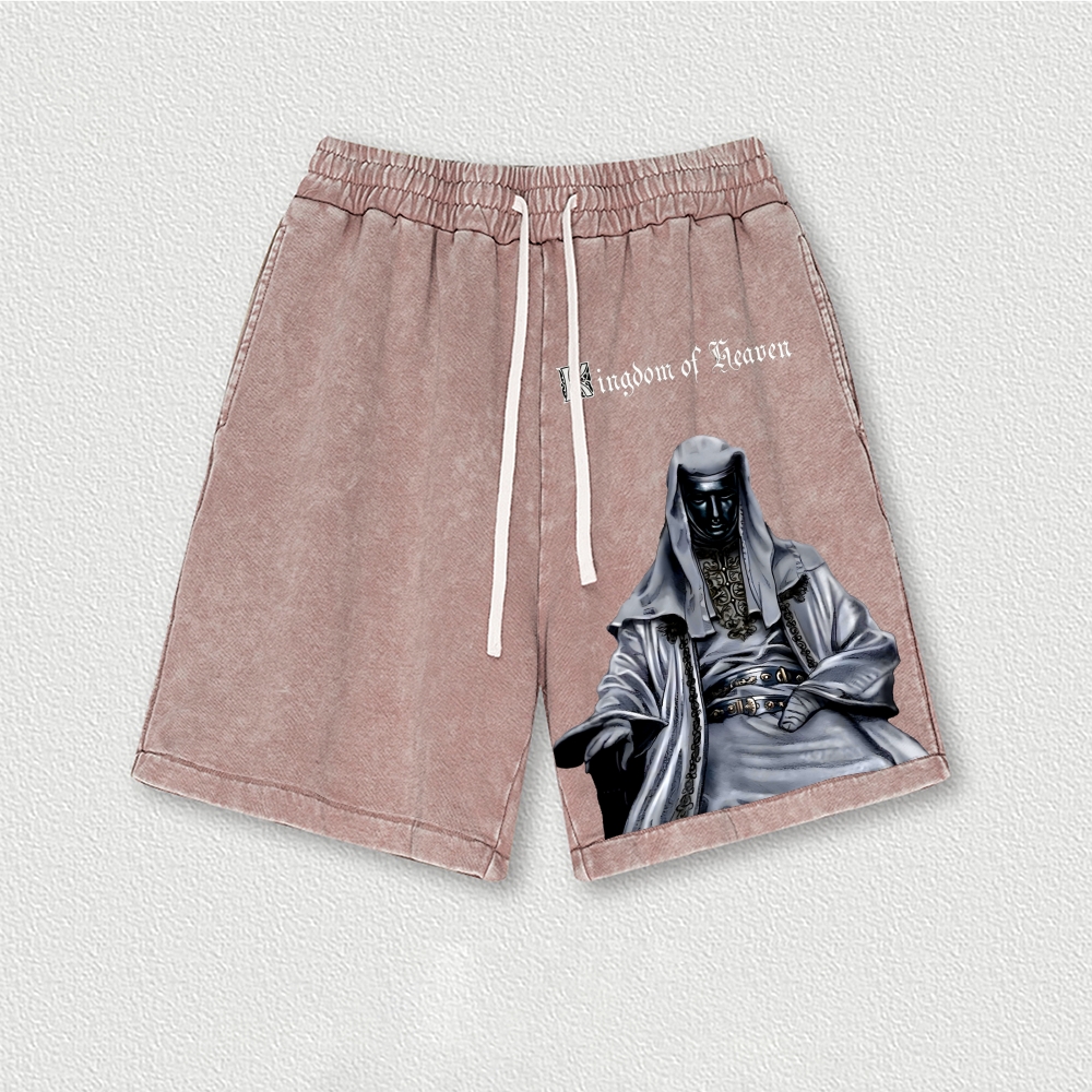 King Baldwin IV Washed Vintage Shorts 2601014971-Limited Sale