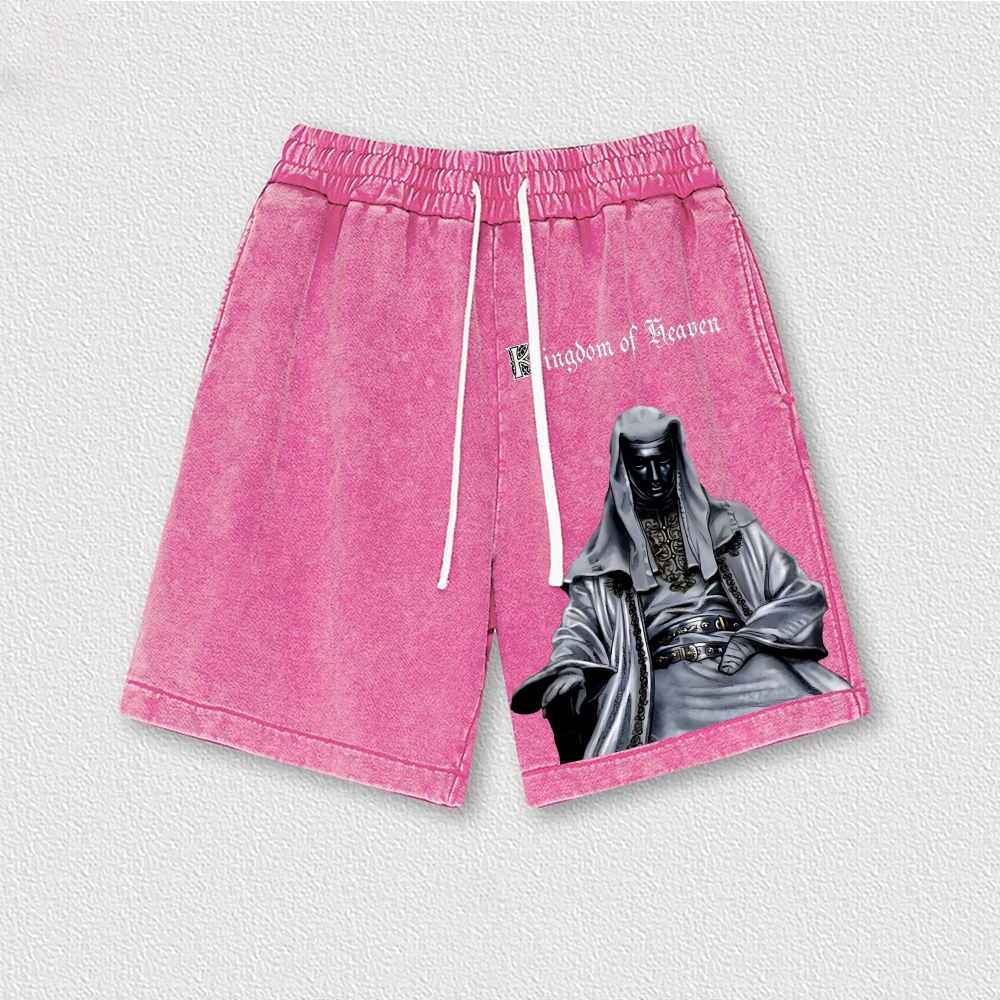 King Baldwin IV Washed Vintage Shorts 2601014971-Limited Sale