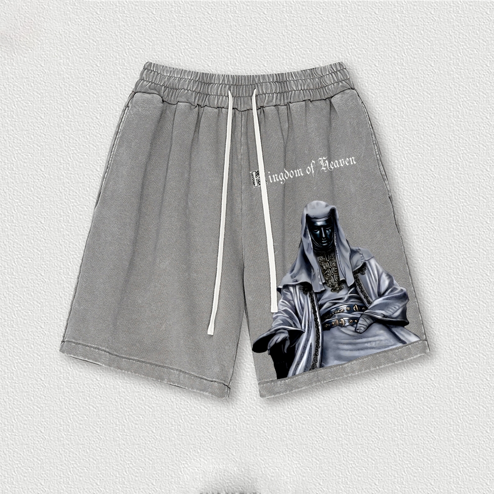 King Baldwin IV Washed Vintage Shorts 2601014971-Limited Sale