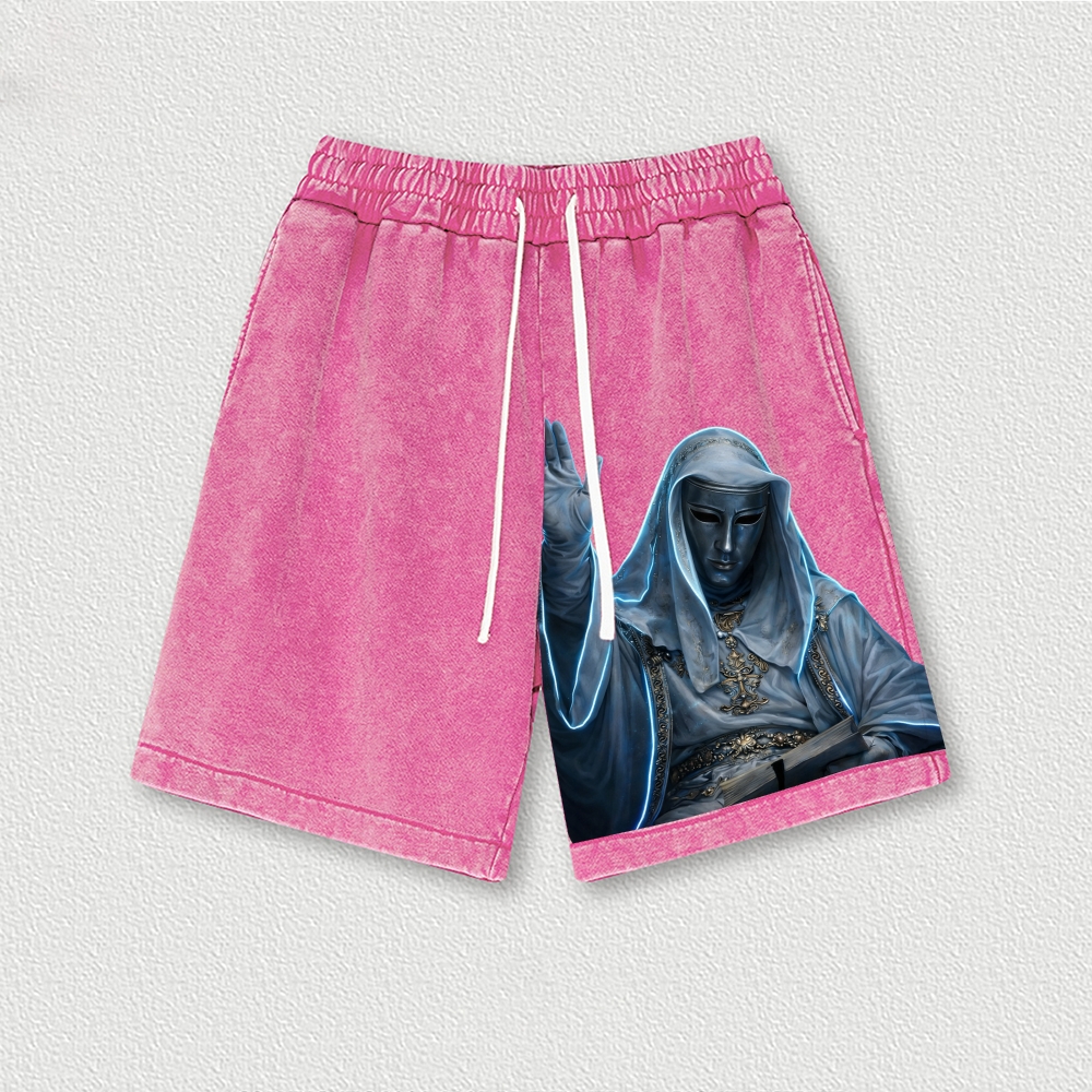 King Baldwin IV Washed Vintage Shorts 2601014984-Limited Sale