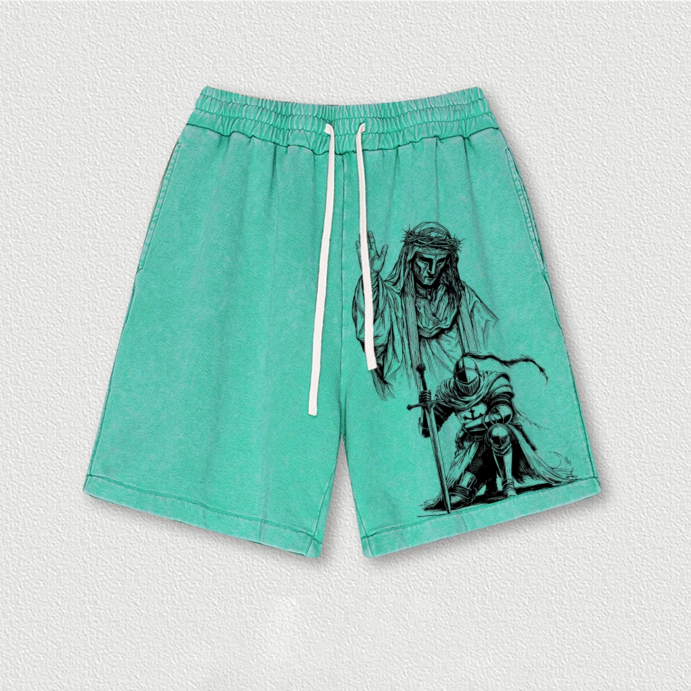 King Baldwin IV King Baldwin IV Washed Vintage Shorts 2601015016-Limited Sale
