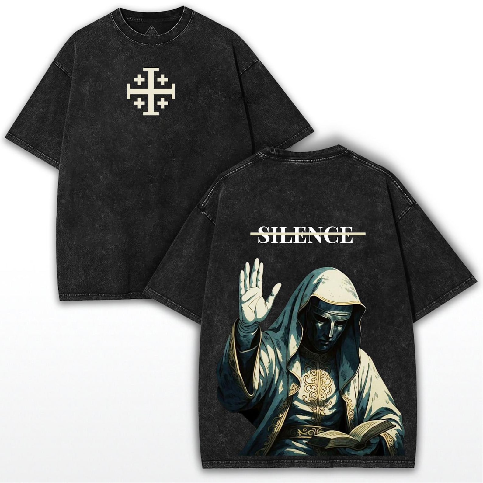 Baldwin IV "Leper King" T-Shirt Vintage Medieval Crusader Cross Tee-Limited Sale