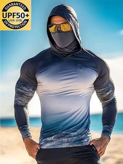 Men's Outdoor Sun Protection Breathable Cool Hooded Sun Protection Long-Sleeved Top-Limited Sale