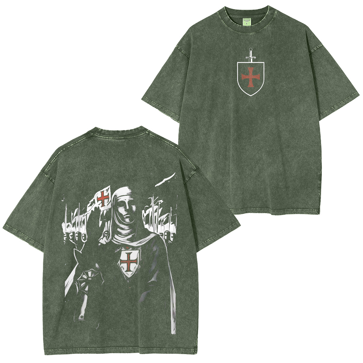 King Baldwin IV Jerusalem Unisex Washed T-shirt/Crewneck/Hoodie-Limited Sale