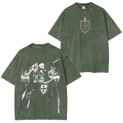 King Baldwin IV Jerusalem Unisex Washed T-shirt/Crewneck/Hoodie-Limited Sale
