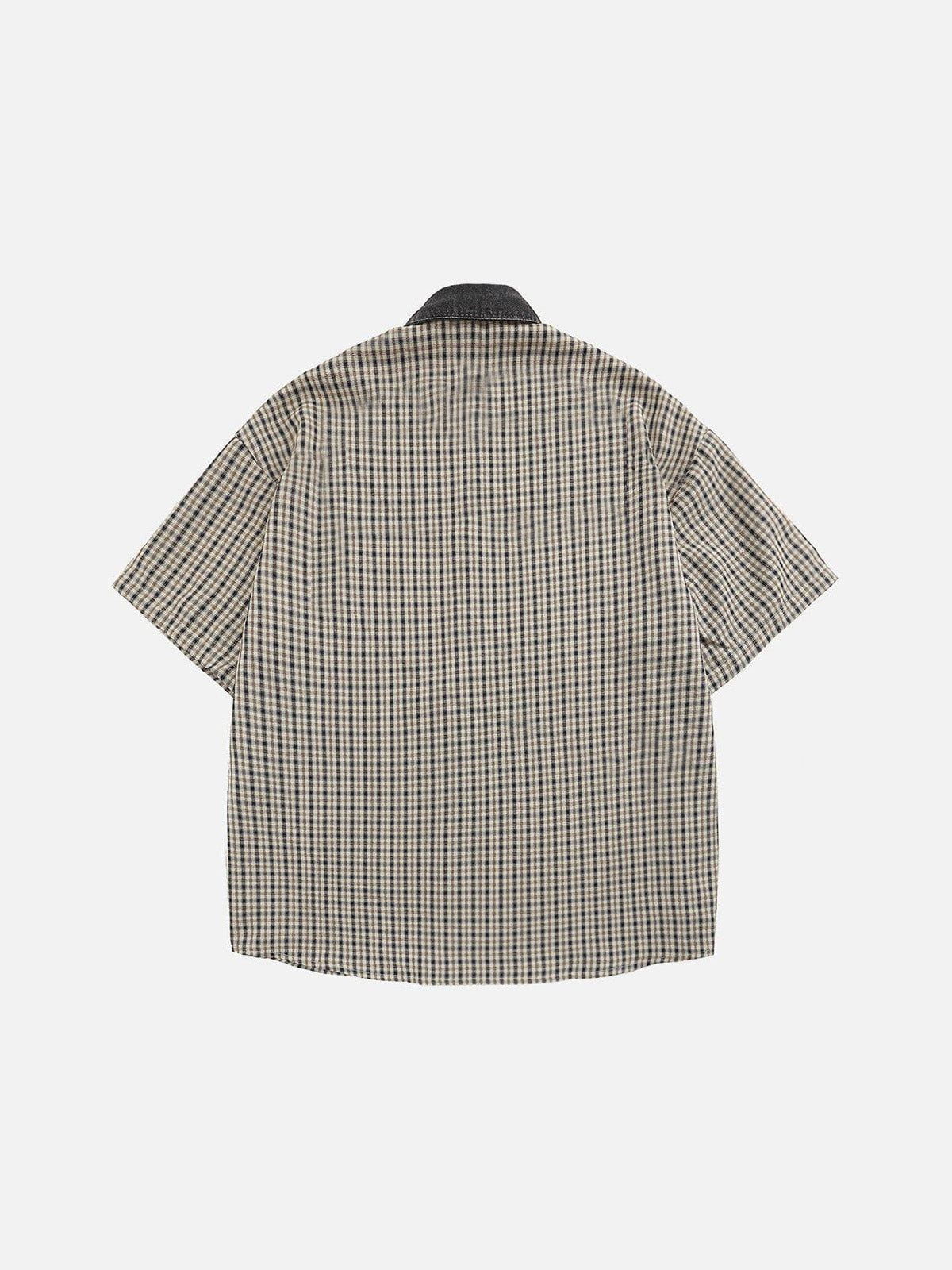 Aelfric Eden Plaid Embroidery Shirt-Limited Sale