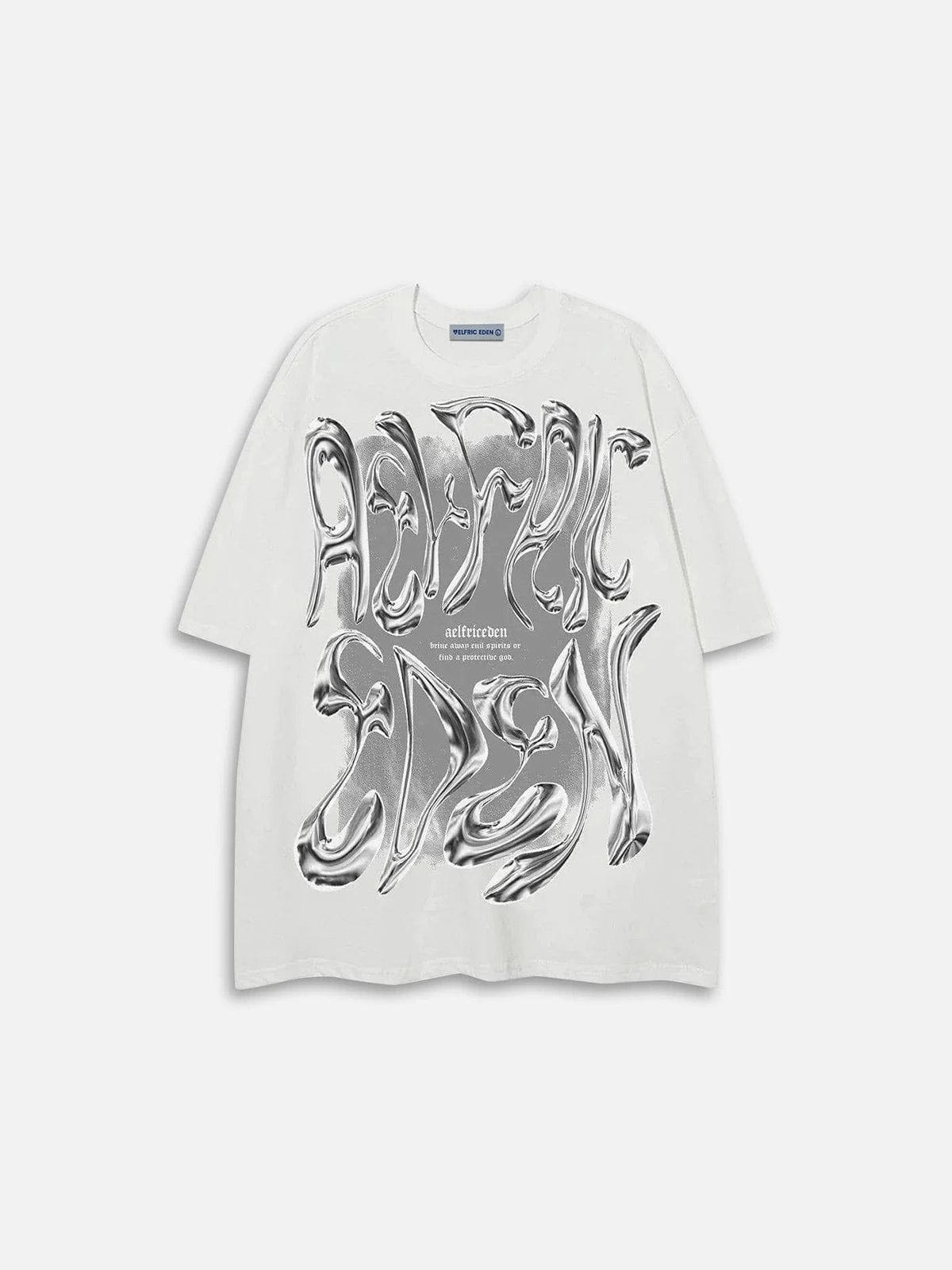 Aelfric Eden Futuristic Liquid Metal Design Tee-Limited Sale