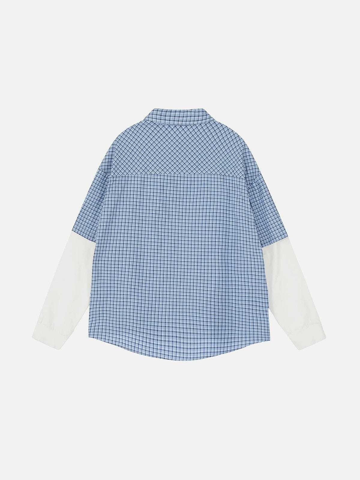 Aelfric Eden Plaid Layered Long Sleeve Shirt-Limited Sale