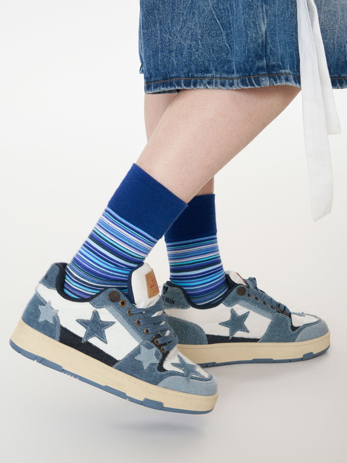 Starry Climb Stars Casual All-Match Denim Skate Shoes-Limited Sale