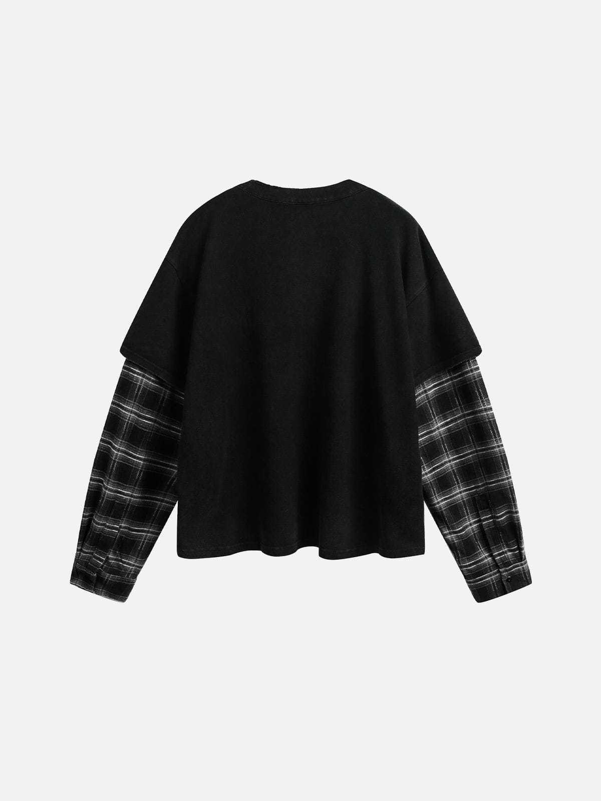 Aelfric Eden Plaid Layered Long Sleeve Tee-Limited Sale