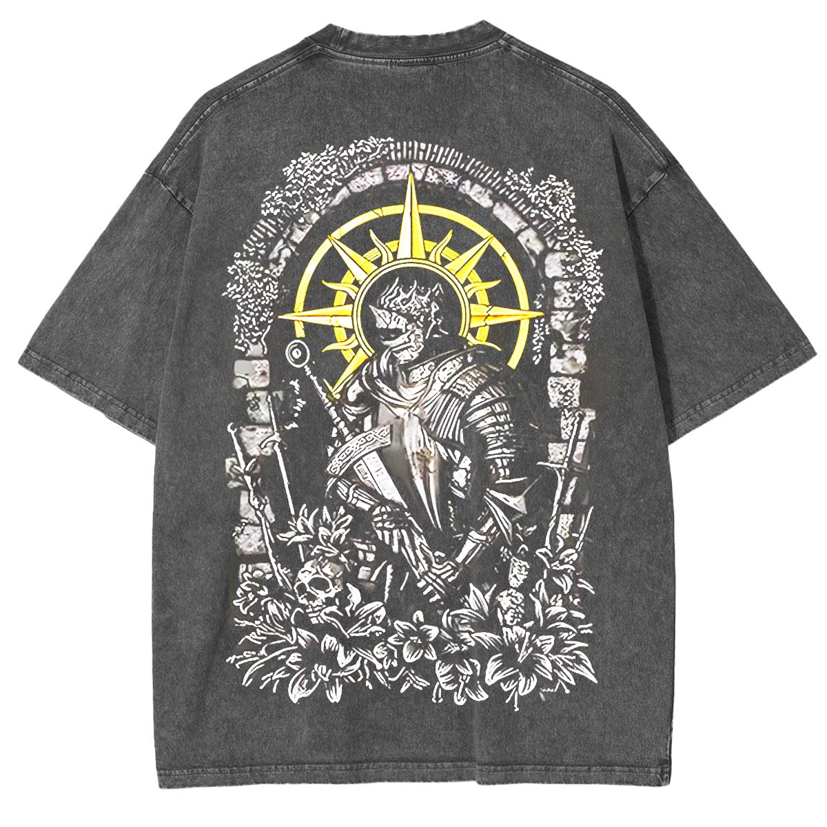 Dark Souls Ashen One Vintage Washed Unisex T-Shirt-Limited Sale