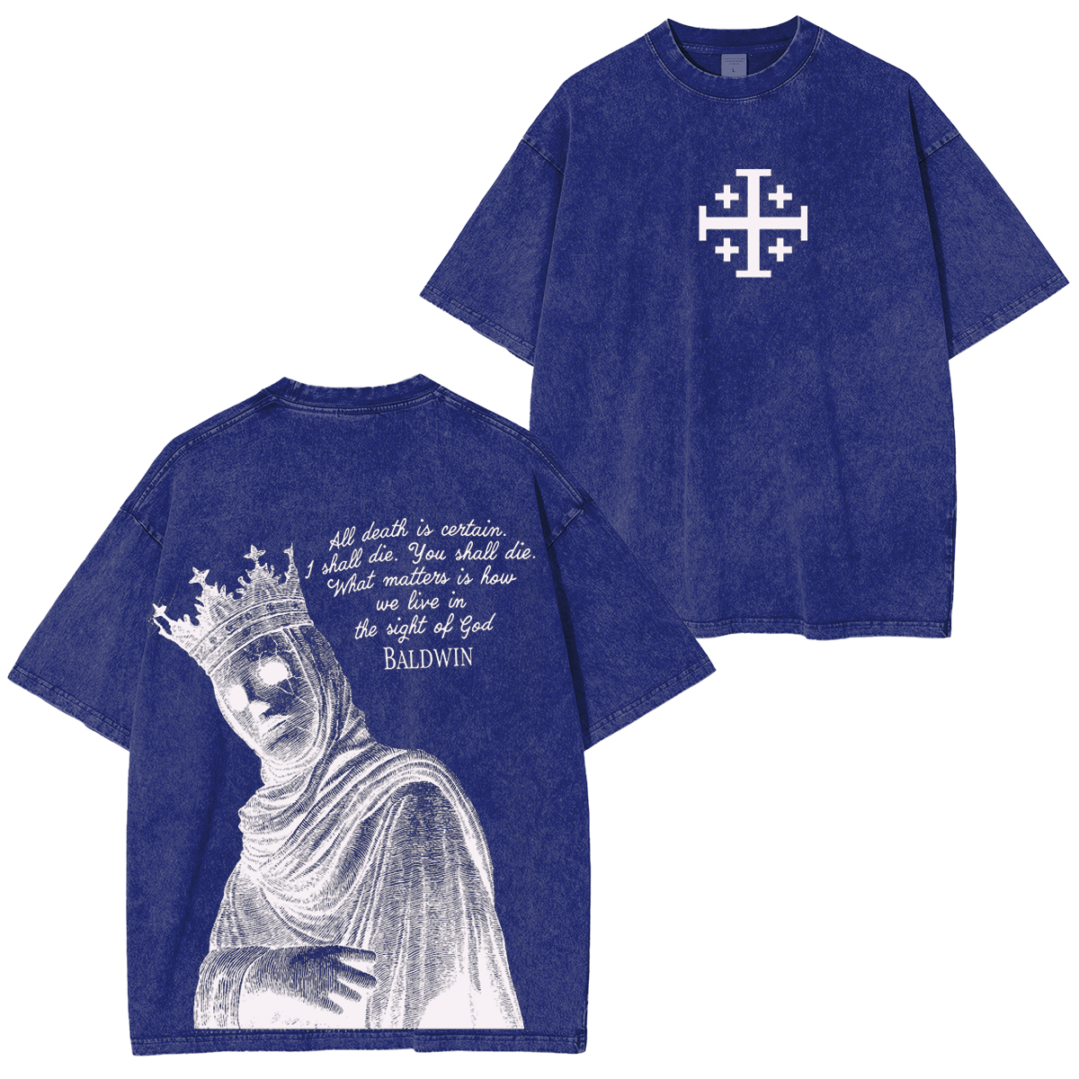 Baldwin Crusader Vintage Washed Unisex T-Shirt-Limited Sale