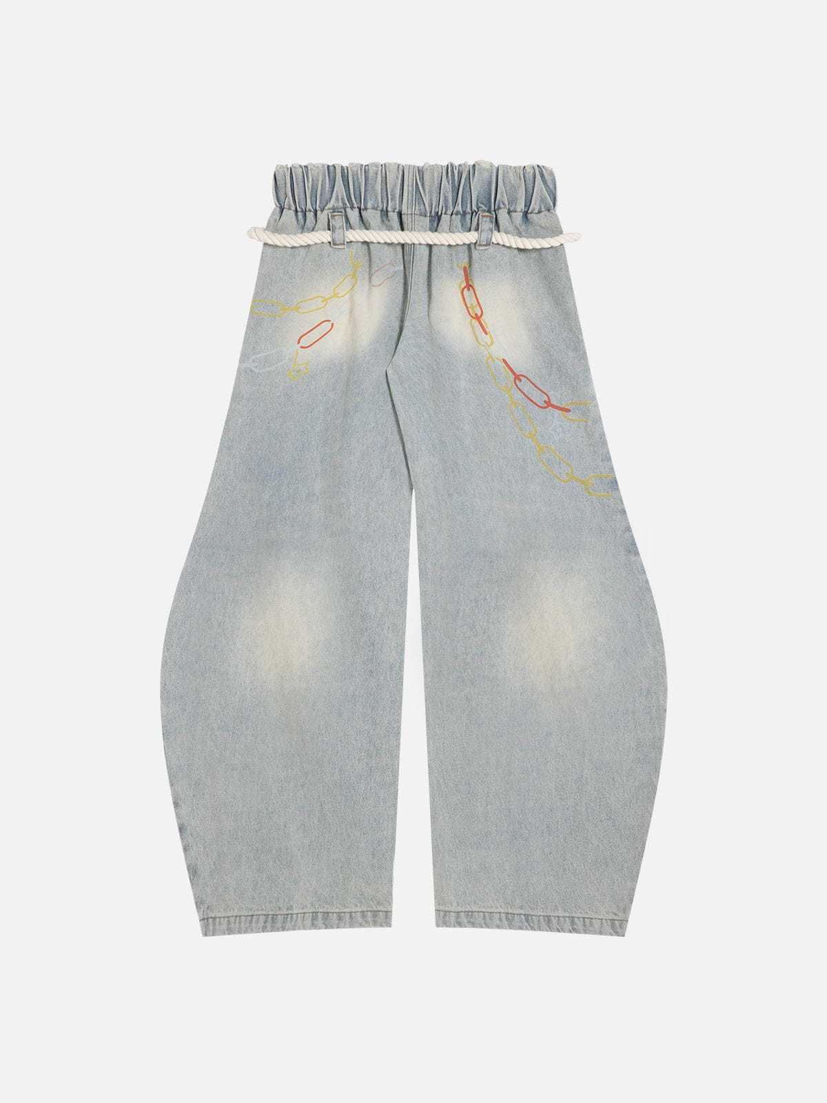 Aelfric Eden Cartoon Graphic Super Baggy Barrel Jeans-Limited Sale