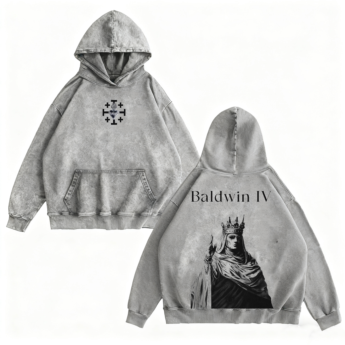 Baldwin Iv of Jerusalem Washed T-shirt/Crewneck/Hoodie-Limited Sale