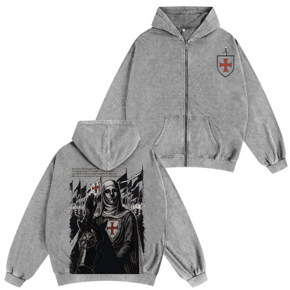 Baldwin IV Vintage Wash Zip up Hoodie-Limited Sale