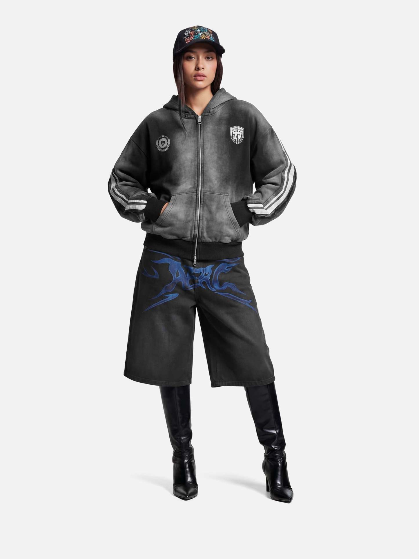 Aelfric Eden Flame Graphic Jorts-Limited Sale