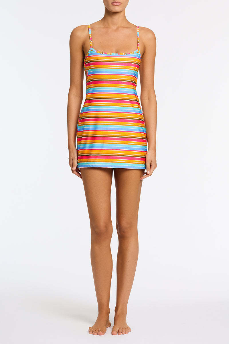 MINNI - MELON STRIPE Mini Dress-Limited Sale