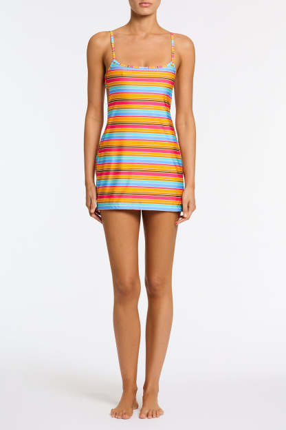 MINNI - MELON STRIPE Mini Dress-Limited Sale