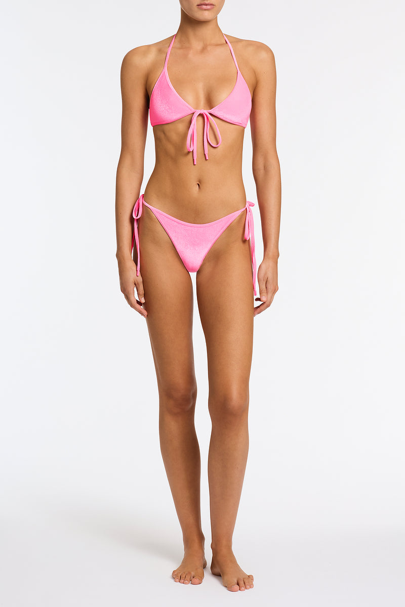 SOFI - PINK CANDY VELVET Halter Bikini Set-Limited Sale