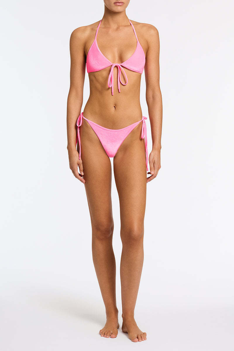 SOFI - PINK CANDY VELVET Halter Bikini Set-Limited Sale