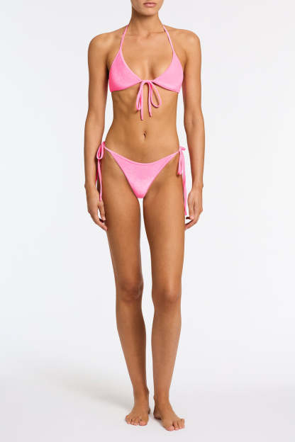 SOFI - PINK CANDY VELVET Halter Bikini Set-Limited Sale