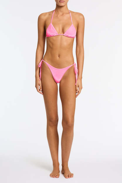 VINCA - PINK CANDY VELVET Triangle Bikini Set-Limited Sale