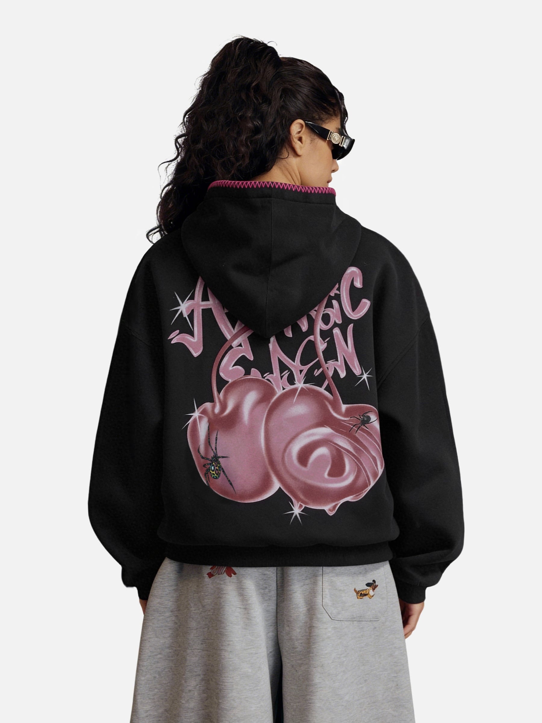 Aelfric Eden Boxy Spider Cherry Hoodie-Limited Sale