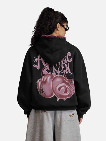 Aelfric Eden Boxy Spider Cherry Hoodie-Limited Sale