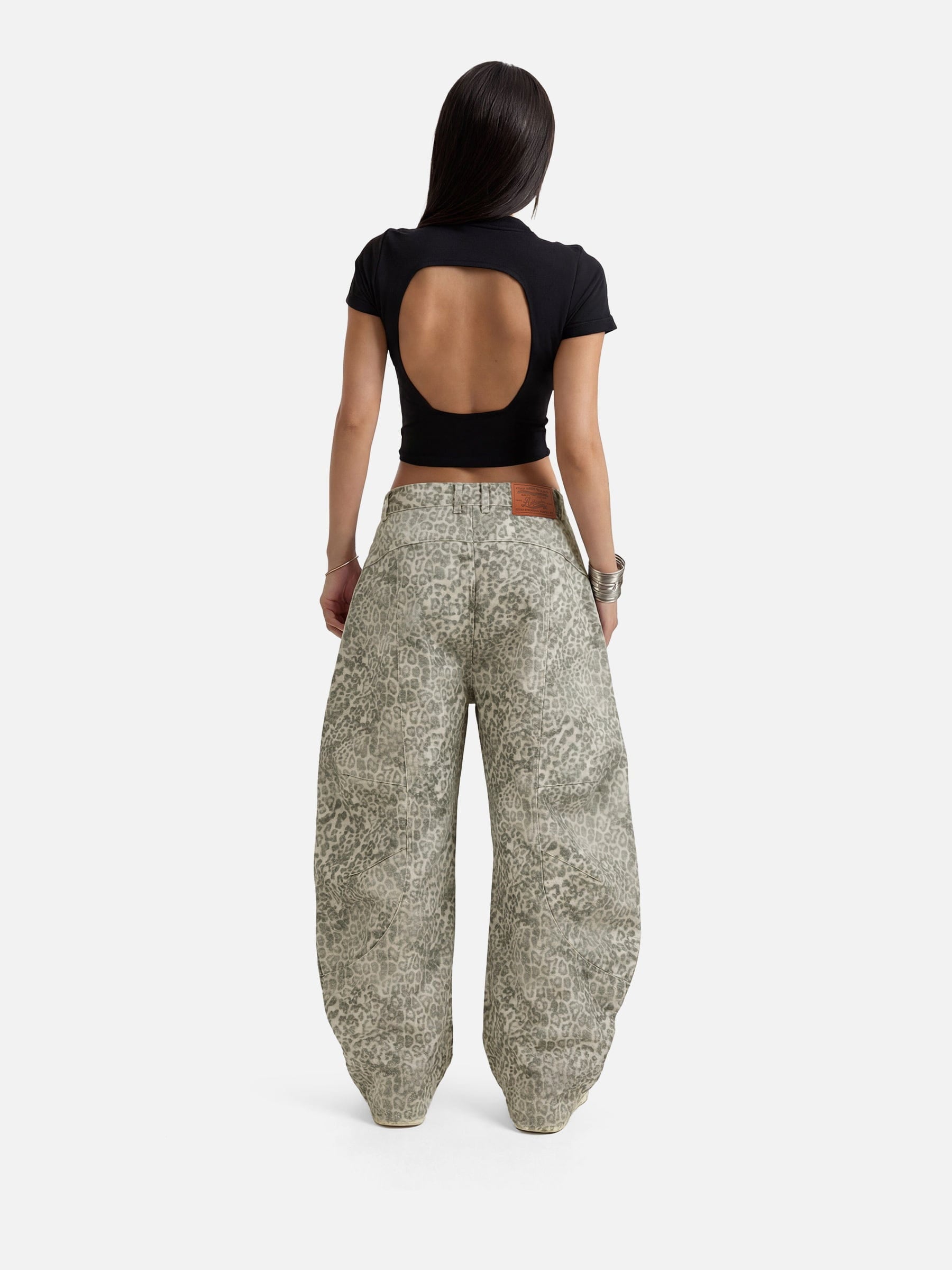 Aelfric Eden Baggy Barrel Leopard Jeans-Limited Sale