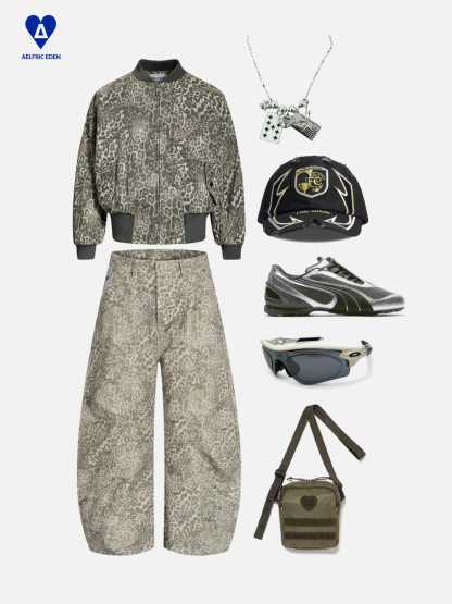 Aelfric Eden Leopard Bomber Jacket-Limited Sale