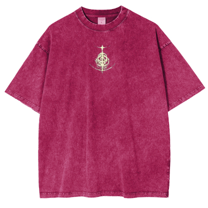 Cursed Goddess Back Elden Ring Vintage Washed Unisex T-Shirt-Limited Sale