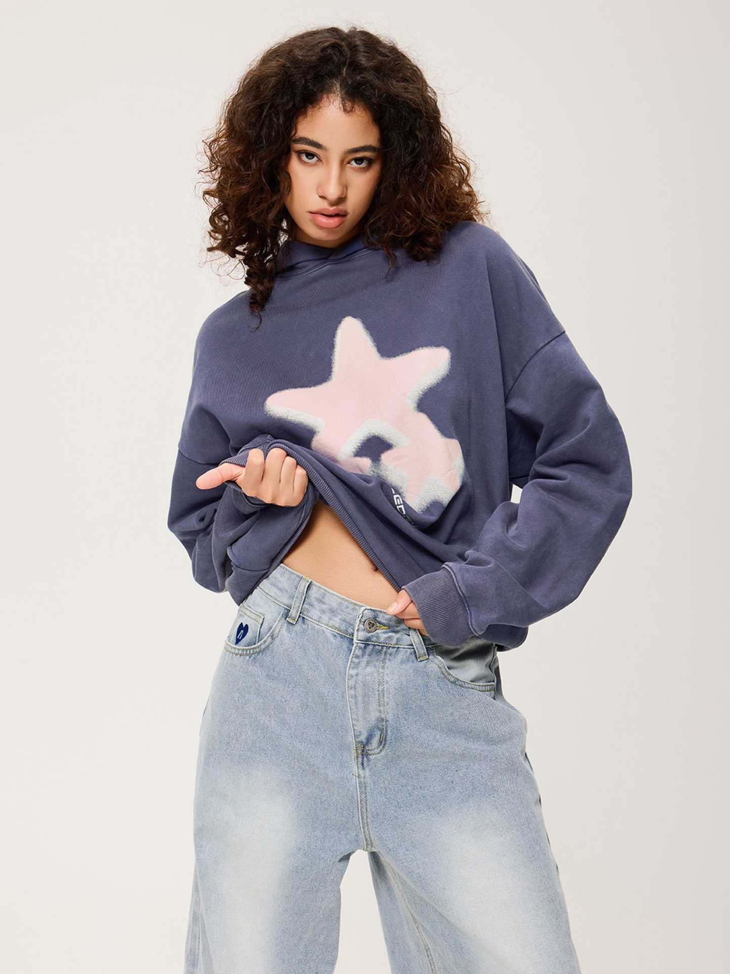 Aelfric Eden Oversized Blurring Star Hoodie-Limited Sale