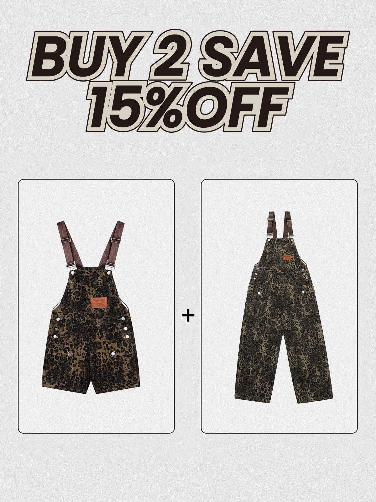 Aelfric Eden Leopard Overall Shorts-Limited Sale