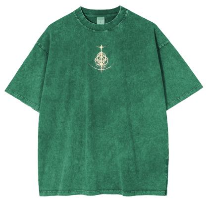 Cursed Goddess Back Elden Ring Vintage Washed Unisex T-Shirt-Limited Sale