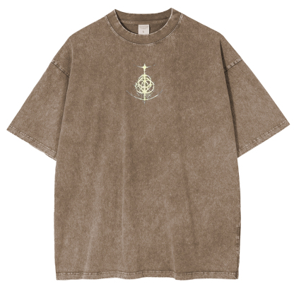 Cursed Goddess Back Elden Ring Vintage Washed Unisex T-Shirt-Limited Sale