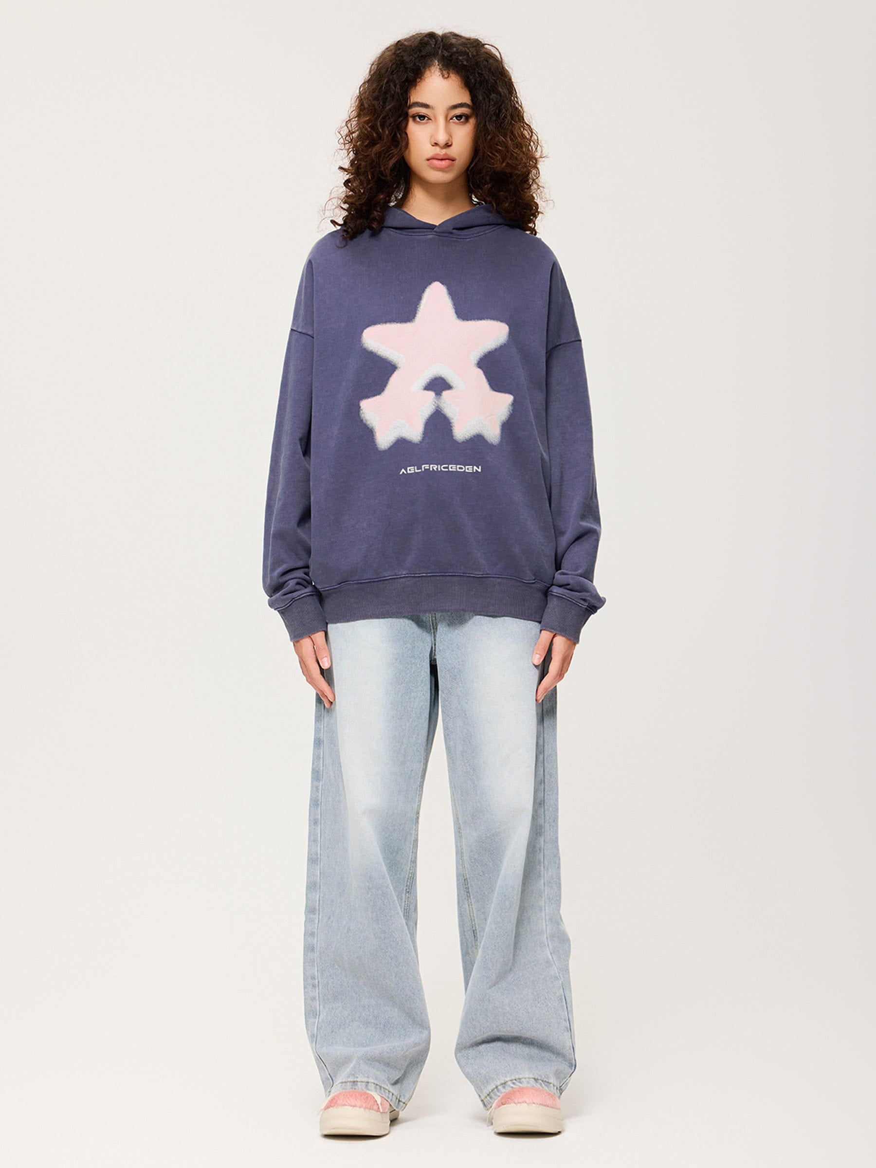 Aelfric Eden Oversized Blurring Star Hoodie-Limited Sale