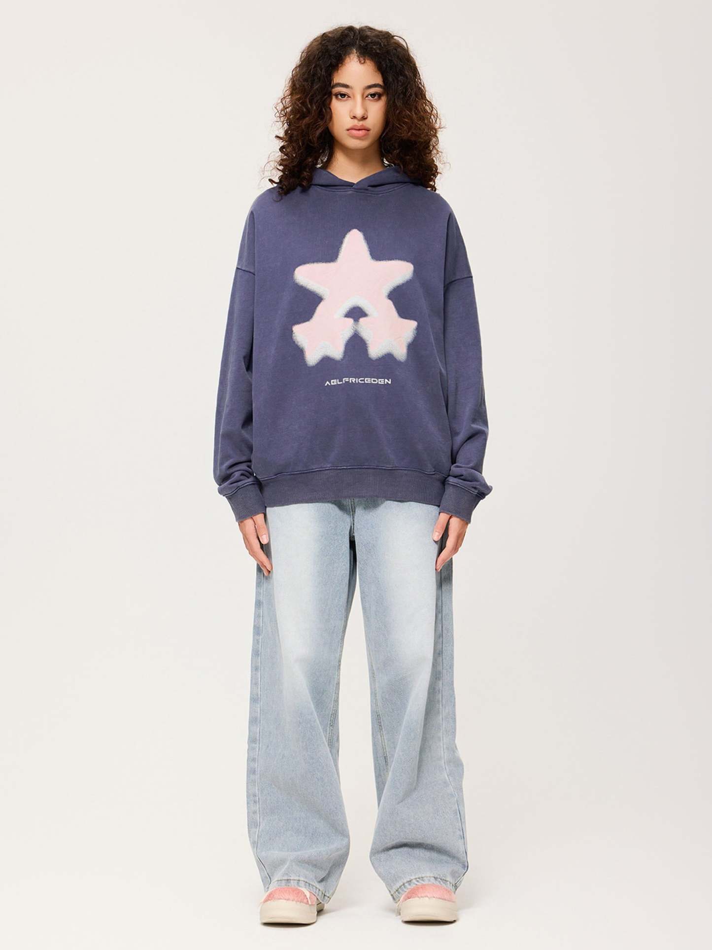 Aelfric Eden Oversized Blurring Star Hoodie-Limited Sale