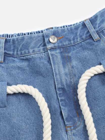 Aelfric Eden Super Baggy Drawstring Waist Jeans-Limited Sale
