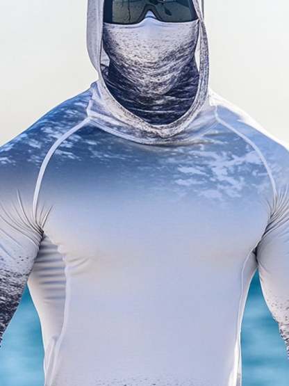Men's Outdoor Sun Protection Breathable Cool Hooded Sun Protection Long-Sleeved Top-Limited Sale