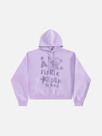 Aelfric Eden Oversized  Graffiti Star Graphic Hoodie-Limited Sale
