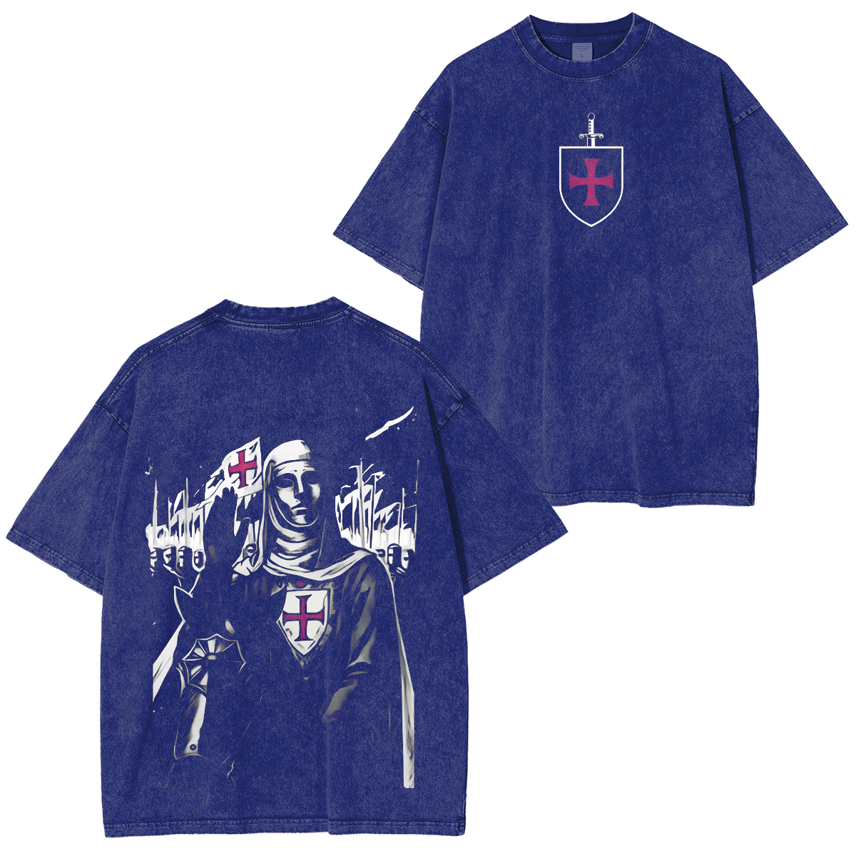 King Baldwin IV Jerusalem Unisex Washed T-shirt/Crewneck/Hoodie-Limited Sale