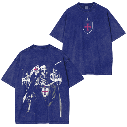 King Baldwin IV Jerusalem Unisex Washed T-shirt/Crewneck/Hoodie-Limited Sale