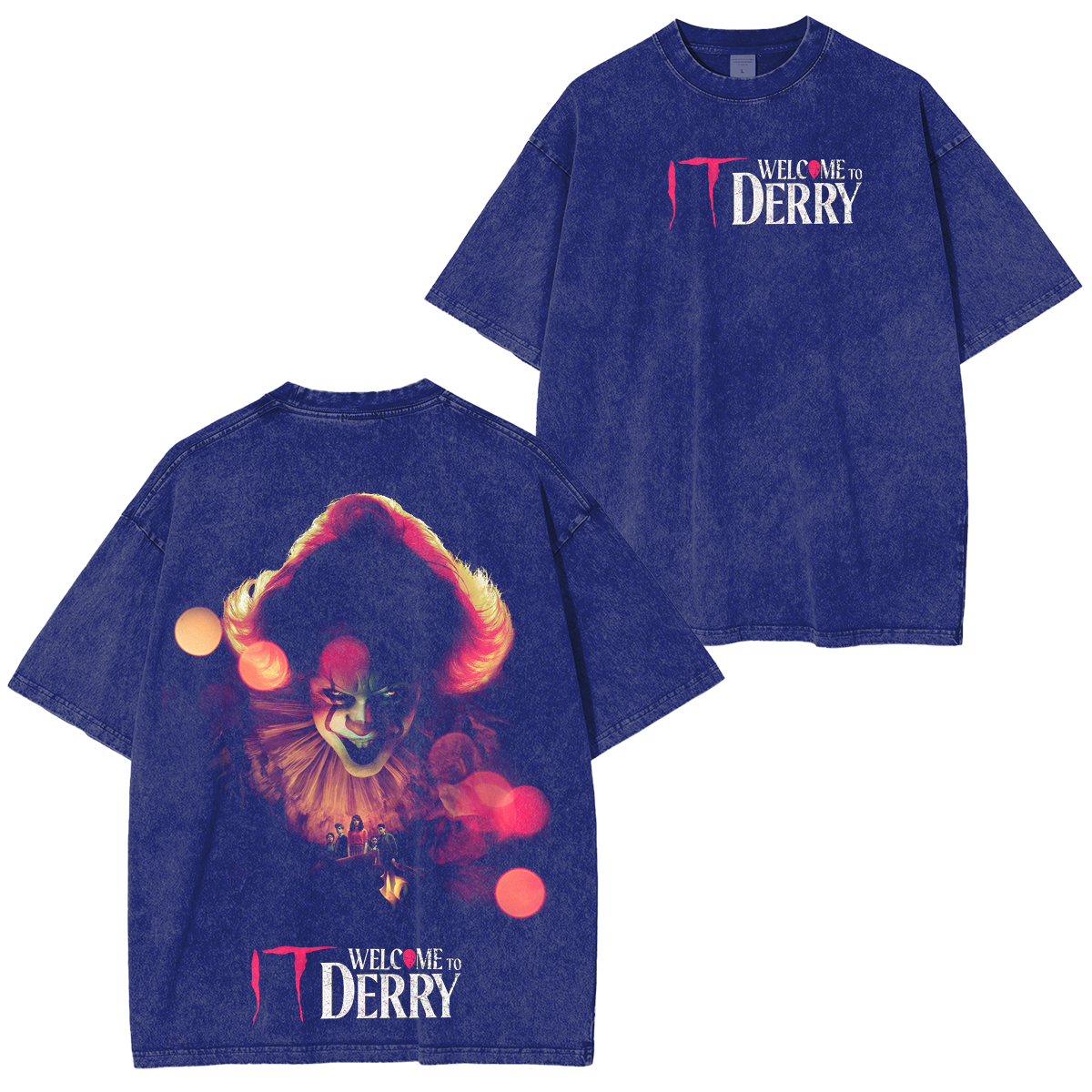 It Welcome To Derry The Curse Begins Pennywise Awakes Unisex Washed T-shirt/Crewneck/Hoodie-Limited Sale