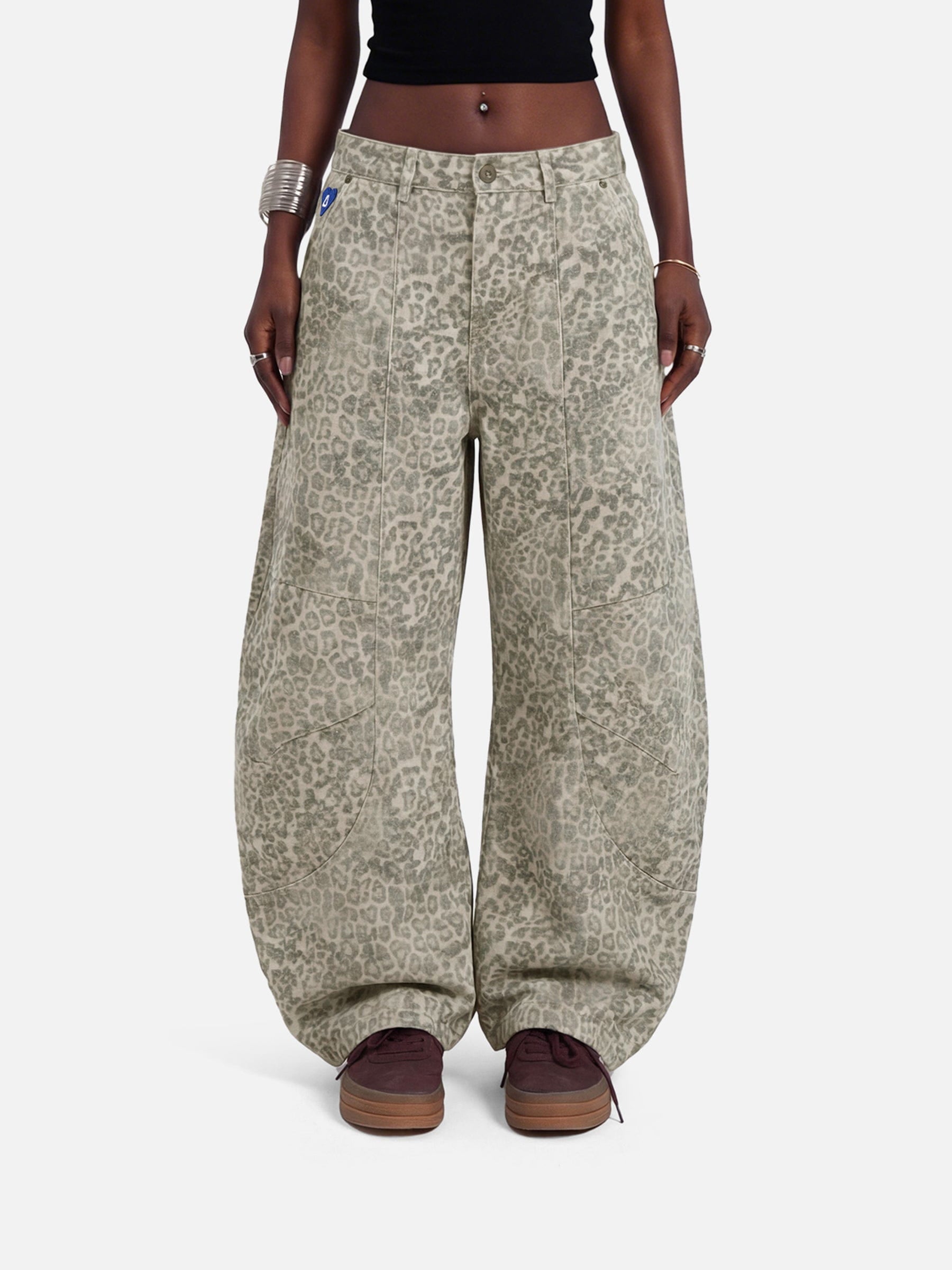 Aelfric Eden Baggy Barrel Leopard Jeans-Limited Sale