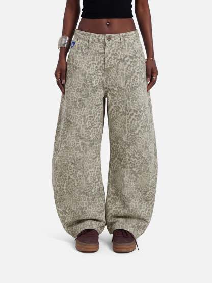 Aelfric Eden Baggy Barrel Leopard Jeans-Limited Sale
