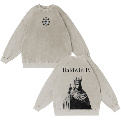 Baldwin Iv of Jerusalem Washed T-shirt/Crewneck/Hoodie-Limited Sale