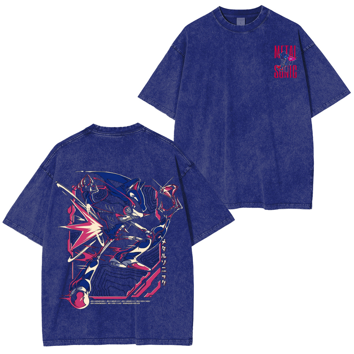 Metal Sonic Sonic the Hedgehog Washed T-shirt/Crewneck/Hoodie-Limited Sale
