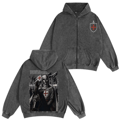 Baldwin IV Vintage Wash Zip up Hoodie-Limited Sale